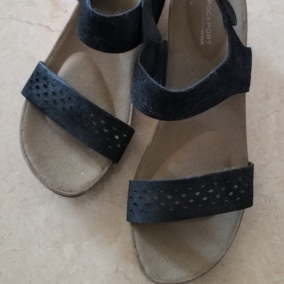 ROCKPORT SUEDE & CORK SOLES WEDGES US 10 - Picture 6 of 6